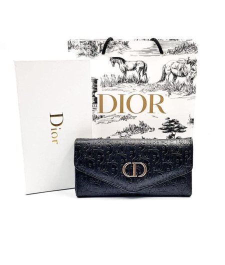 Dior wallet - اسود،لوجو