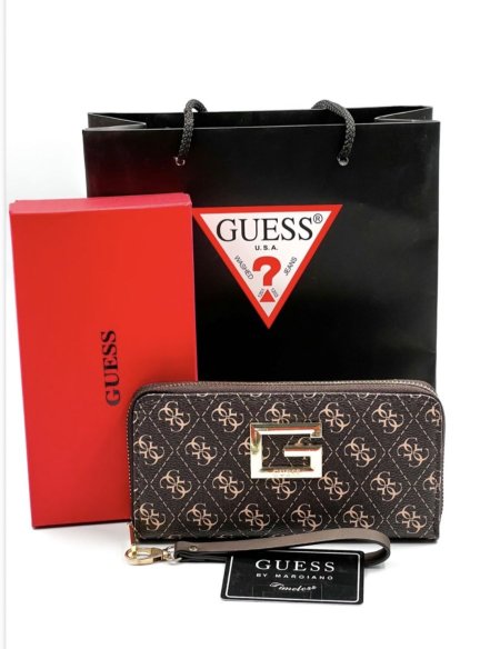 Guess Wallet - بني