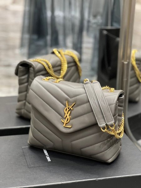 YVES SAINT LAURENT HANDBAGS loulou medium chain bag y quilted leather - 494699 crossbody bags - سكني،هاردوير ذهبي