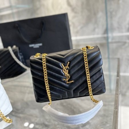 YVES SAINT LAURENT HANDBAGS loulou medium chain bag y quilted leather - 494699 crossbody bags - اسود،هاردوير ذهبي