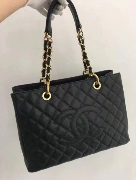 CHANEL BLACK CAVIAR LARGE TIMELESS CLASSIC GRAND SHOPPER TOTE BAG GHW – BOUTIQUE PATINA