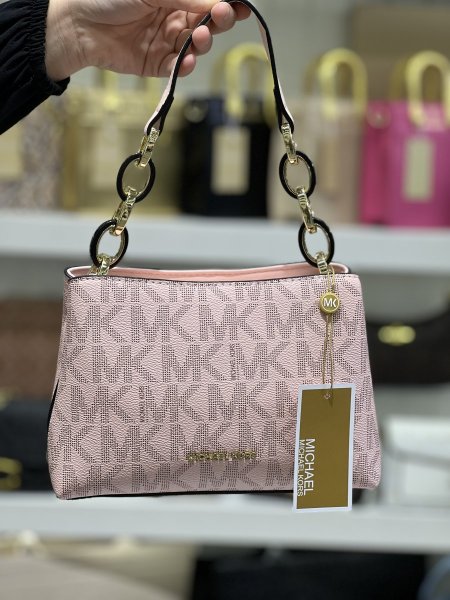 Leather Printed Michael Kors Handbag - زهر