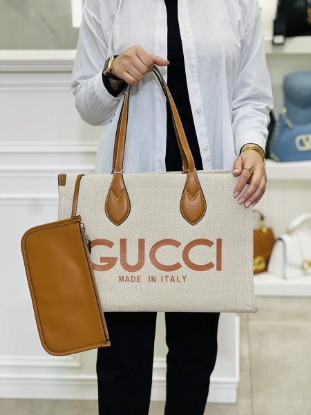 Gucci tote bag - عسلي