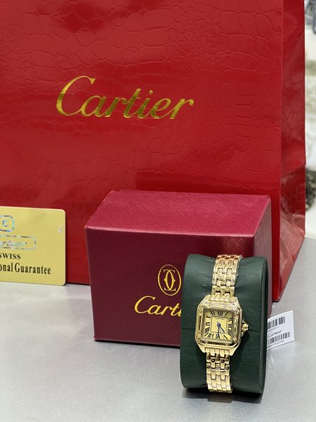 Cartier Watch - اكسسوار ذهبي،مينا ذهبي